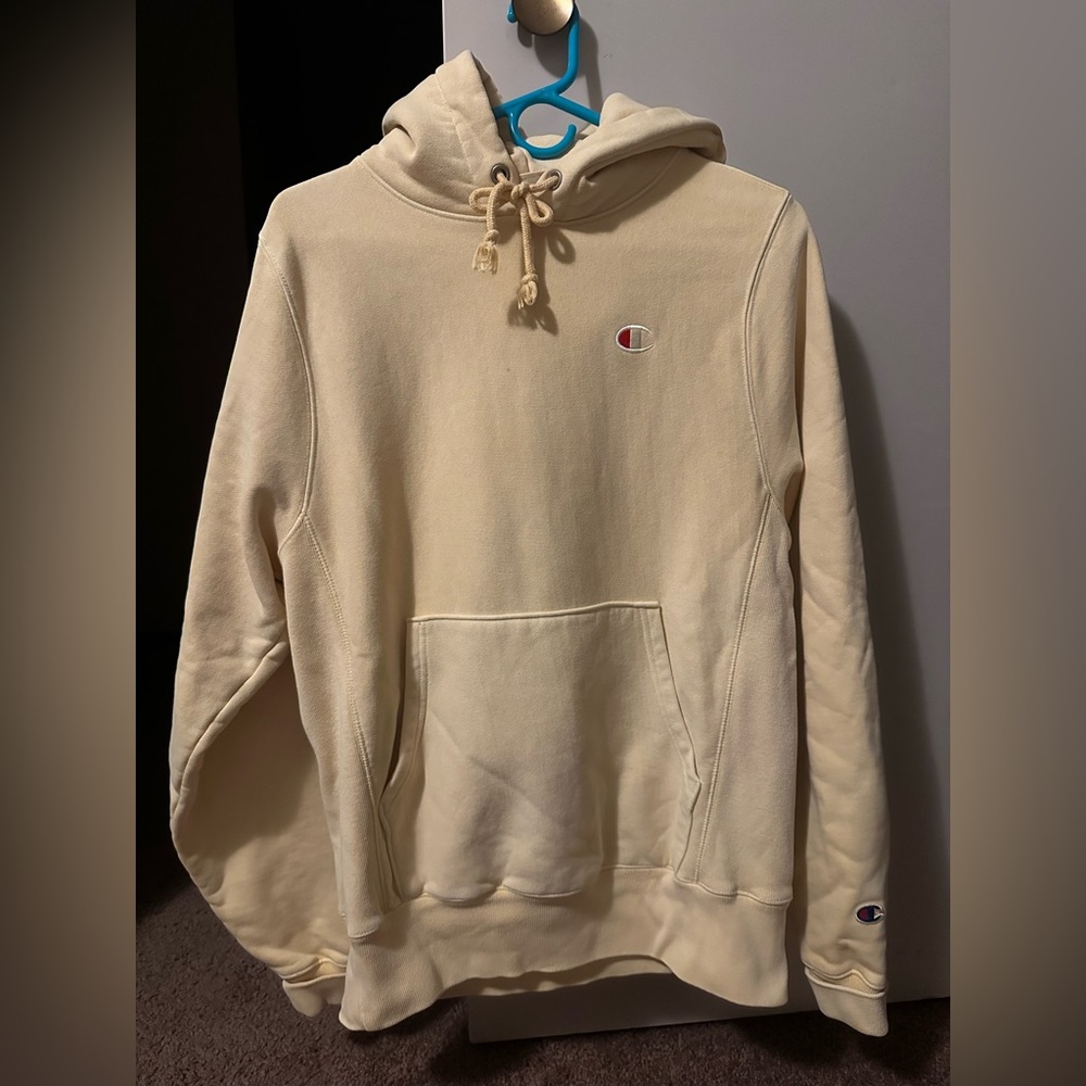 Champion Women's Reverse Weave Pale Yellow Hoodie